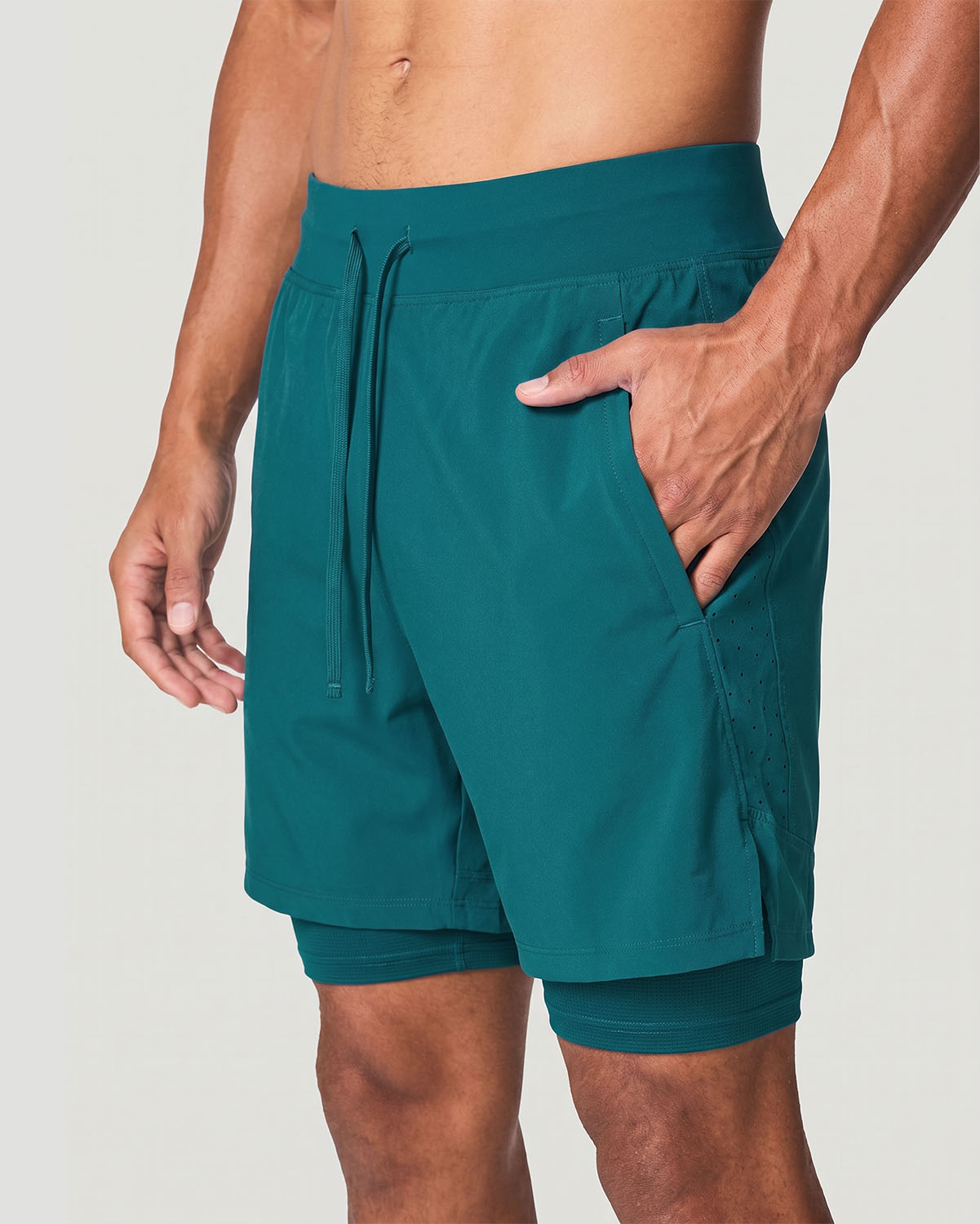 Men's Training Shorts - Shaded Spruce image number 2