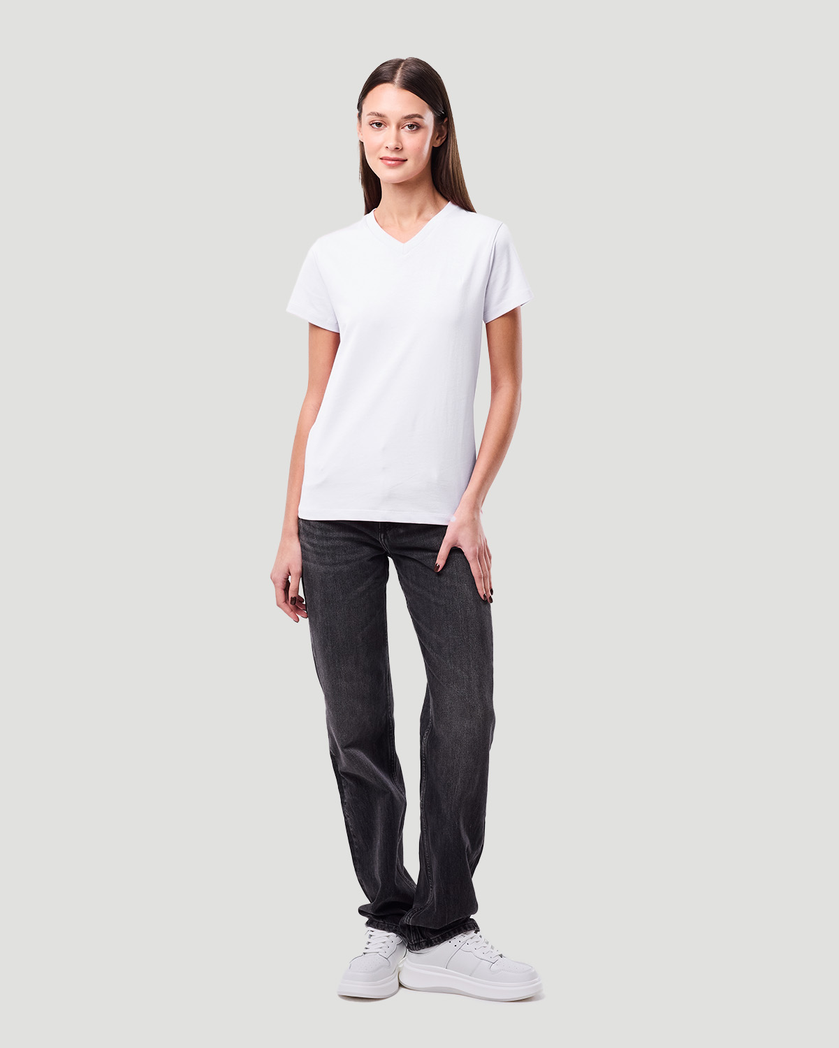 Women's Core V-neck T-shirt - White image number 0