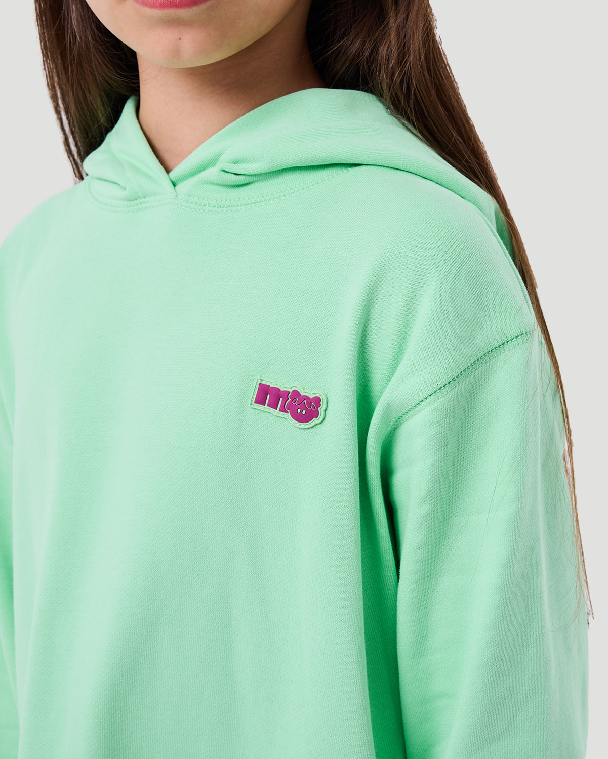 Girl's Hoodie Dress - Green Ash image number 4