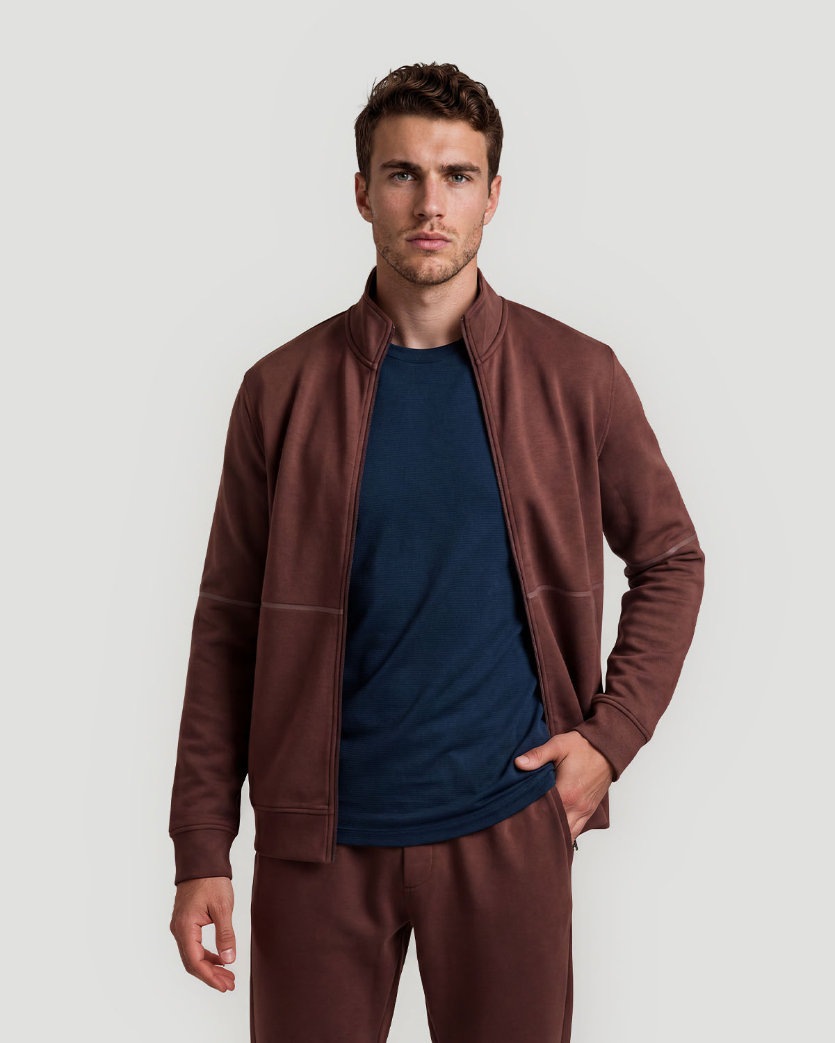 Men's Track Jacket - Shaved Chocolate image number 0