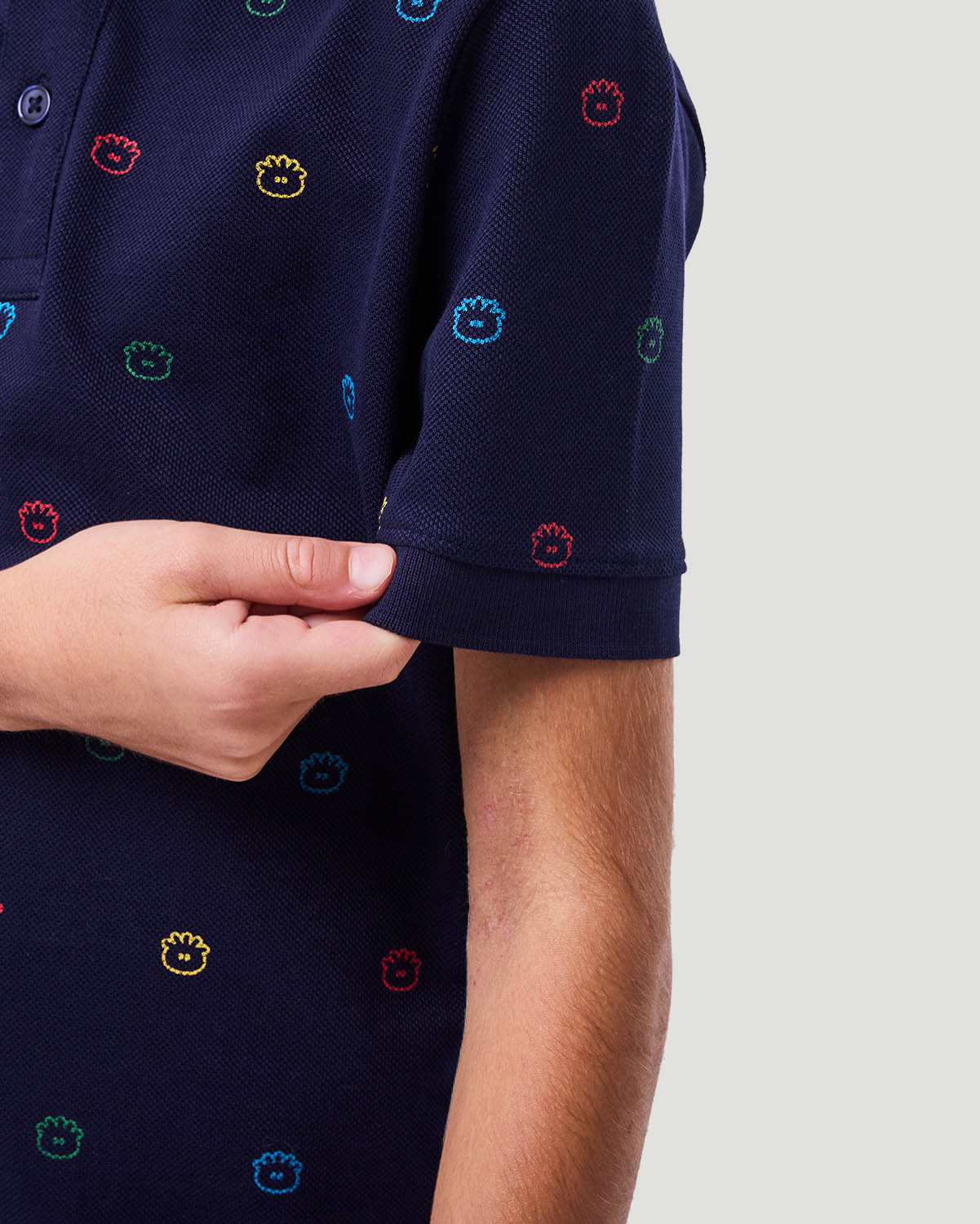 Boy's Printed Polo T- shirt - Navy image number 5
