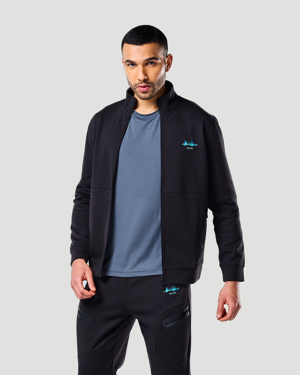 Men&rsquo;s Track Jacket - Jet Black image number 0