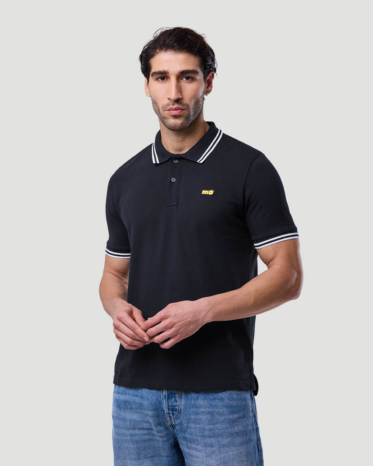 Men's Tipping Polo - Jet Black image number 3