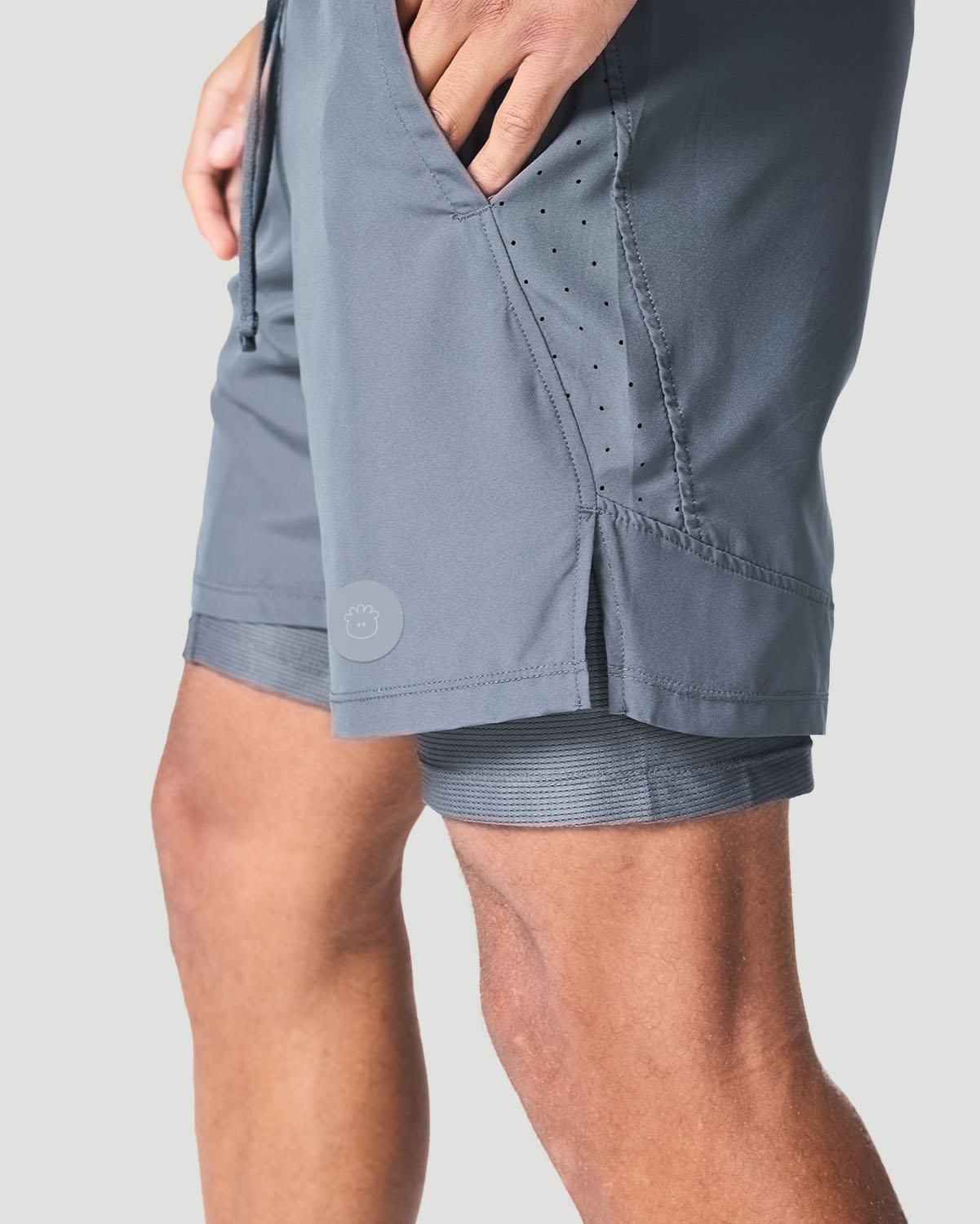 Men's Training Shorts - Castor Grey image number 2