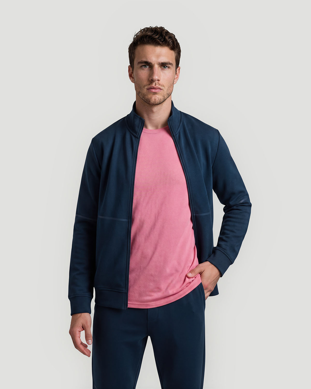 Men's Track Jacket - Navy image number 1