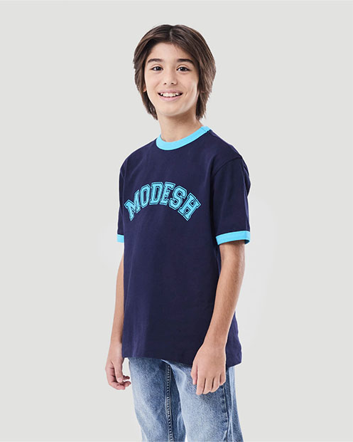 Boy's Ringer T-shirt - Navy