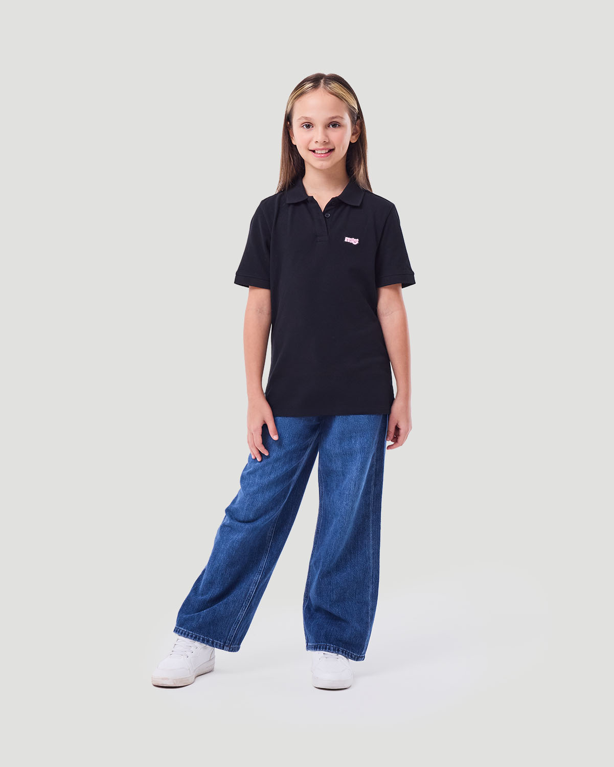 Girl's Polo T-shirt - Jet Black image number 0