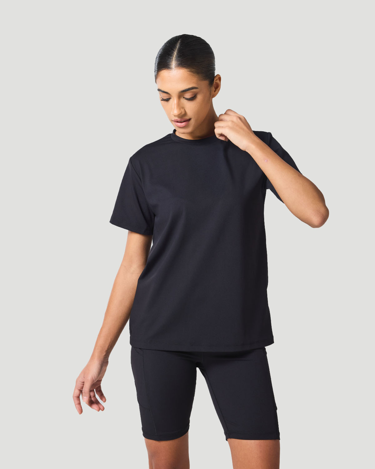 Women's Crew Neck T-Shirt - Jet Black image number 1