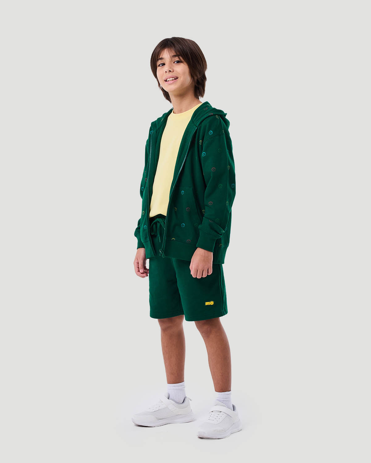 Boy's Printed Zip Hoodie - Evergreen image number 1