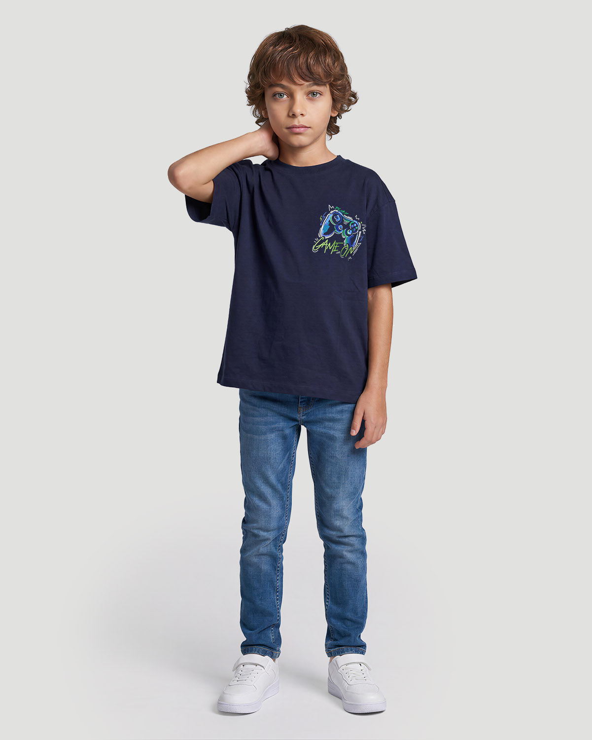 Boys Graphic T-Shirt - Game On - Navy image number 2