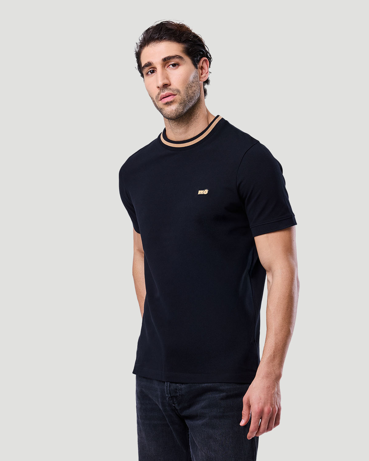 Men's Ringer T-shirt - Jet Black image number 3