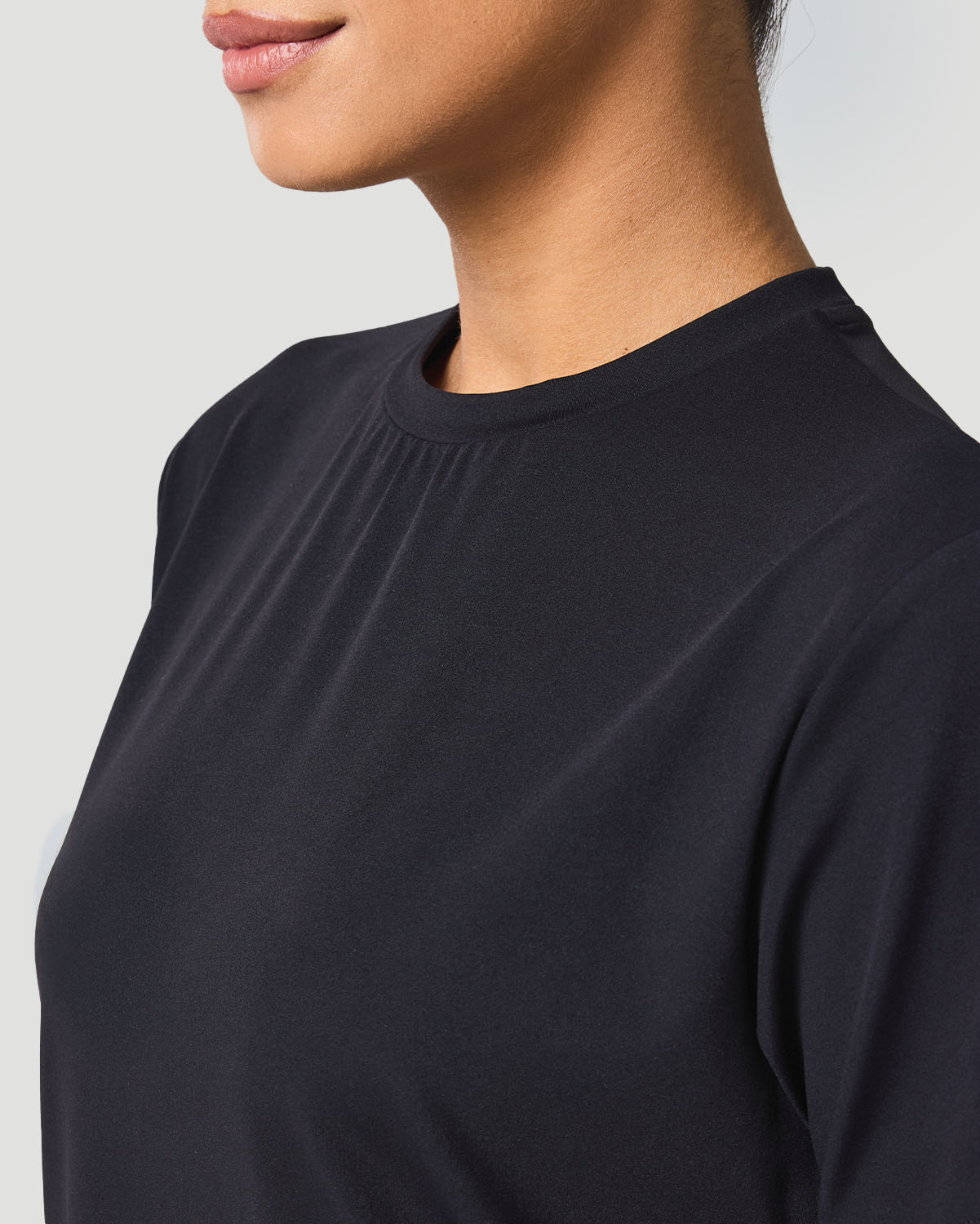 Women's Crew Neck T-Shirt - Jet Black image number 2