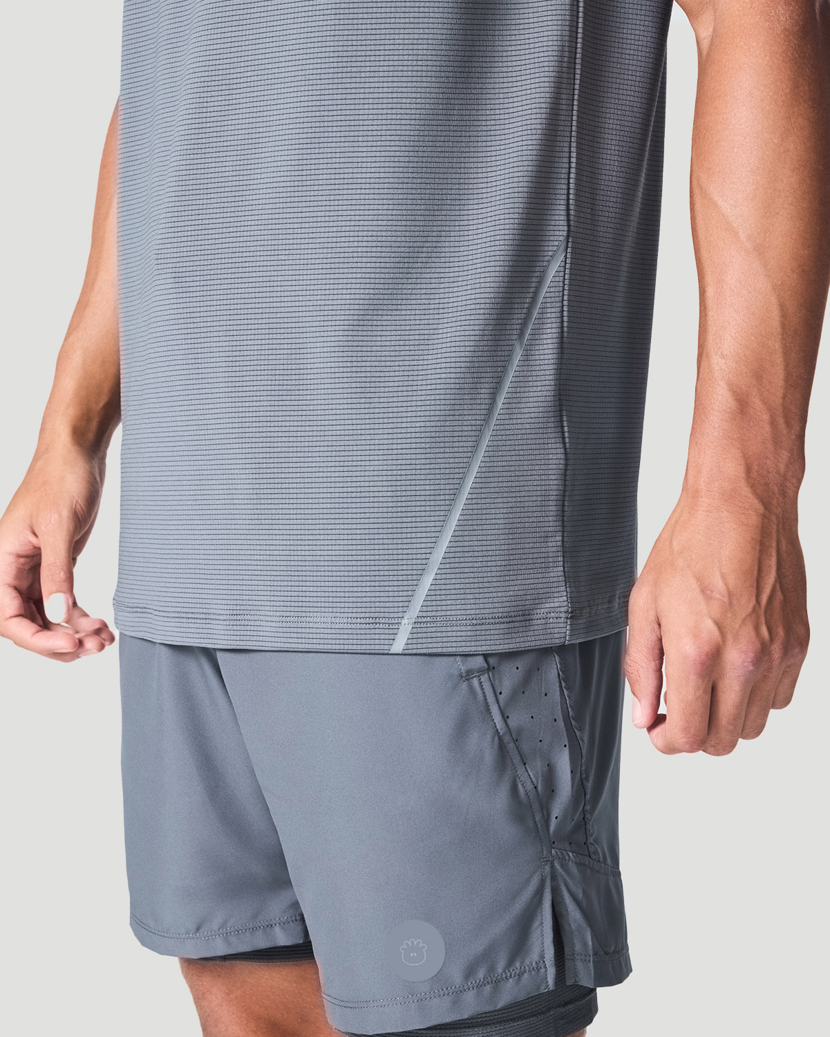 Men's Crew Neck T-Shirt - Castor Grey image number 3