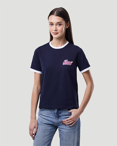 Women&rsquo;s Ringer T-shirt - Bellwether Blue