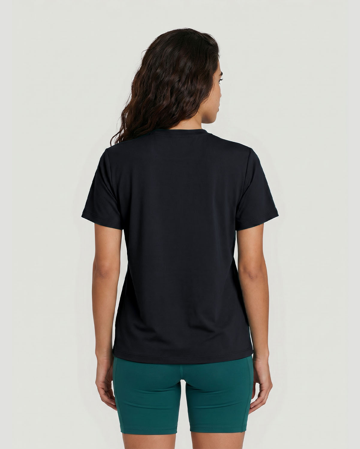 Women's Crew Neck T-Shirt - Jet Black image number 5