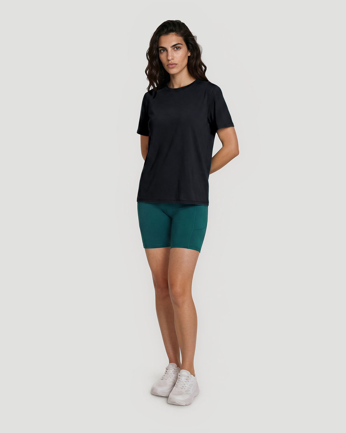Women's Crew Neck T-Shirt - Jet Black image number 3