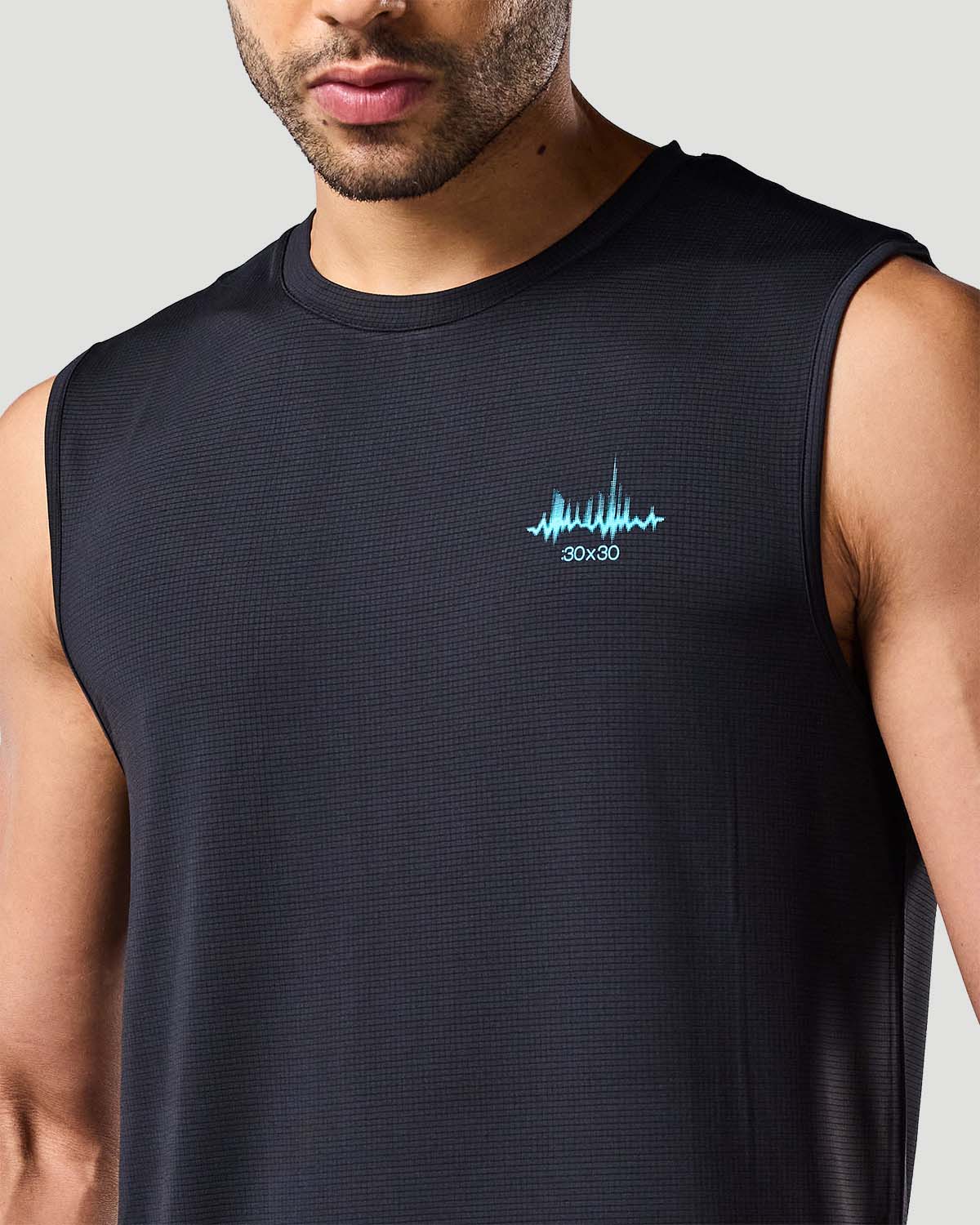 Sleeveless T-shirt - Jet Black image number 1