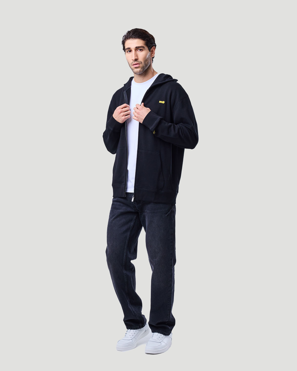 Men's Zip Hoodie - Jet Black image number 1