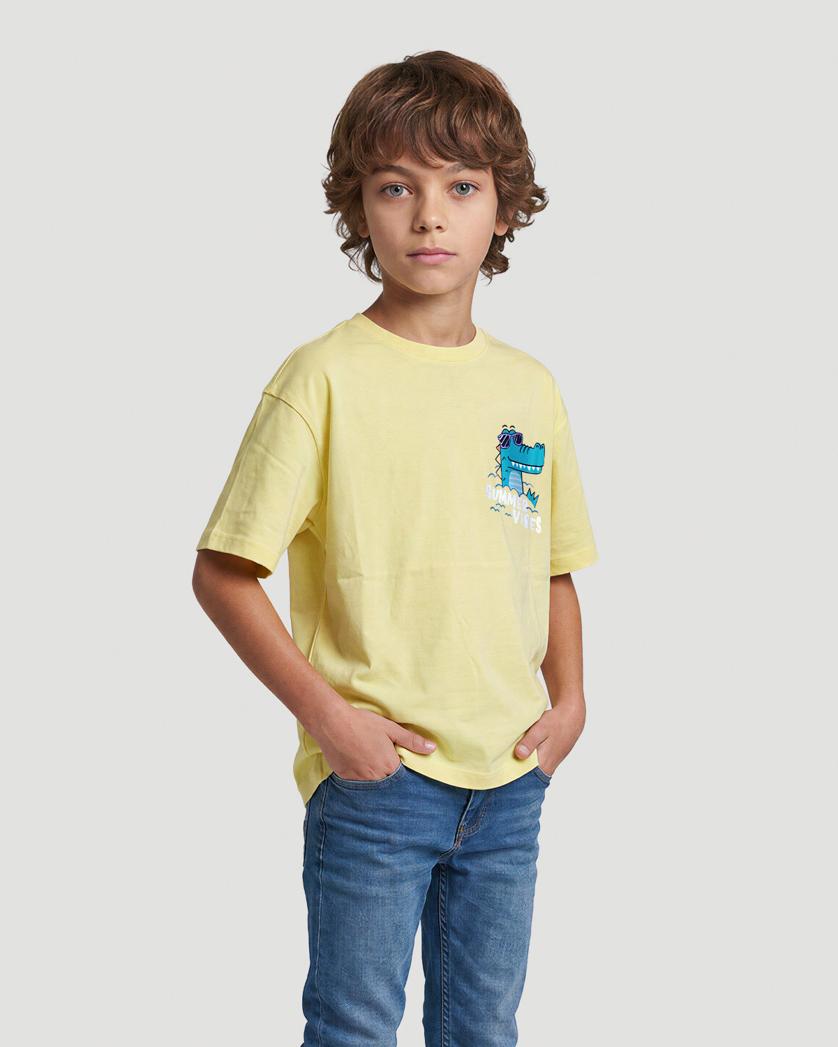 Boys Graphic T-Shirt - Summer Vibes - Popcorn image number 1
