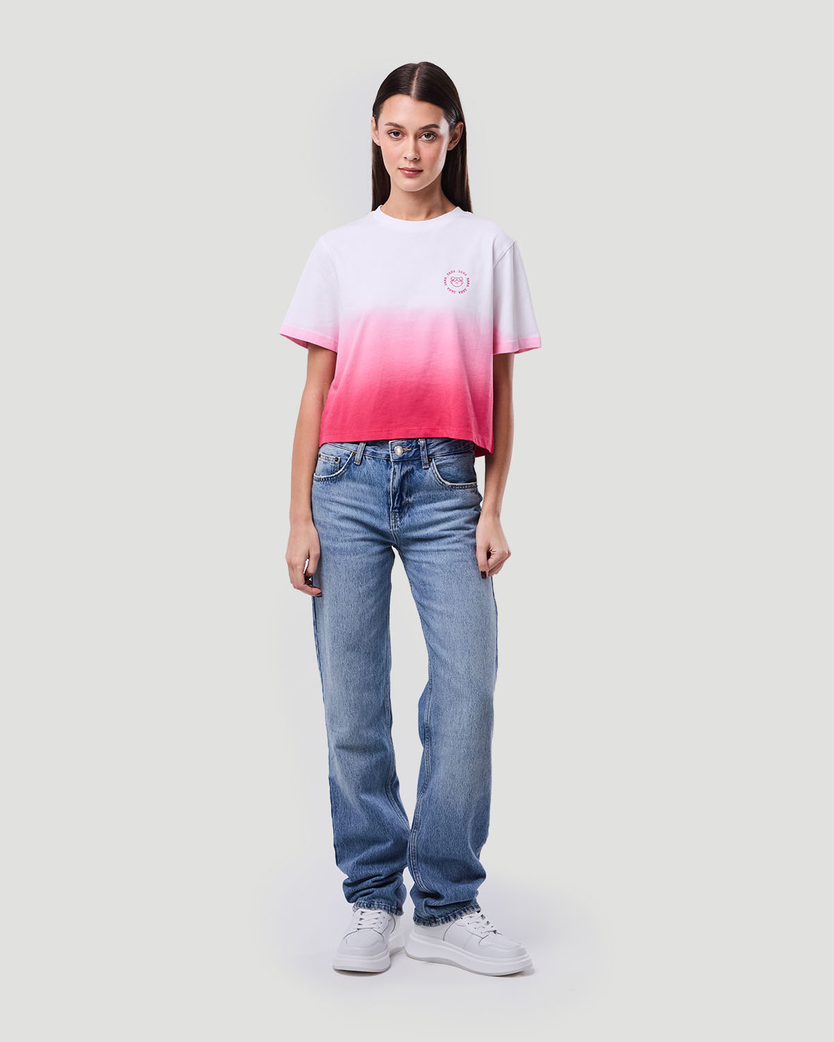 Women's Dip-Dye T-shirt - Pink image number 0