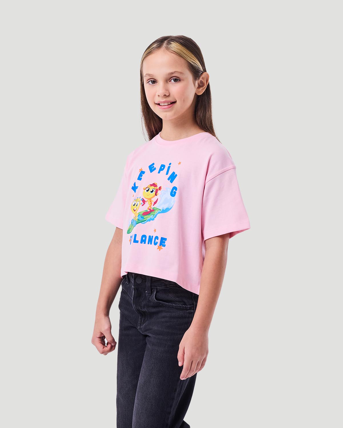 Girl's Graphic T-shirt - Sweet Lilac image number 3