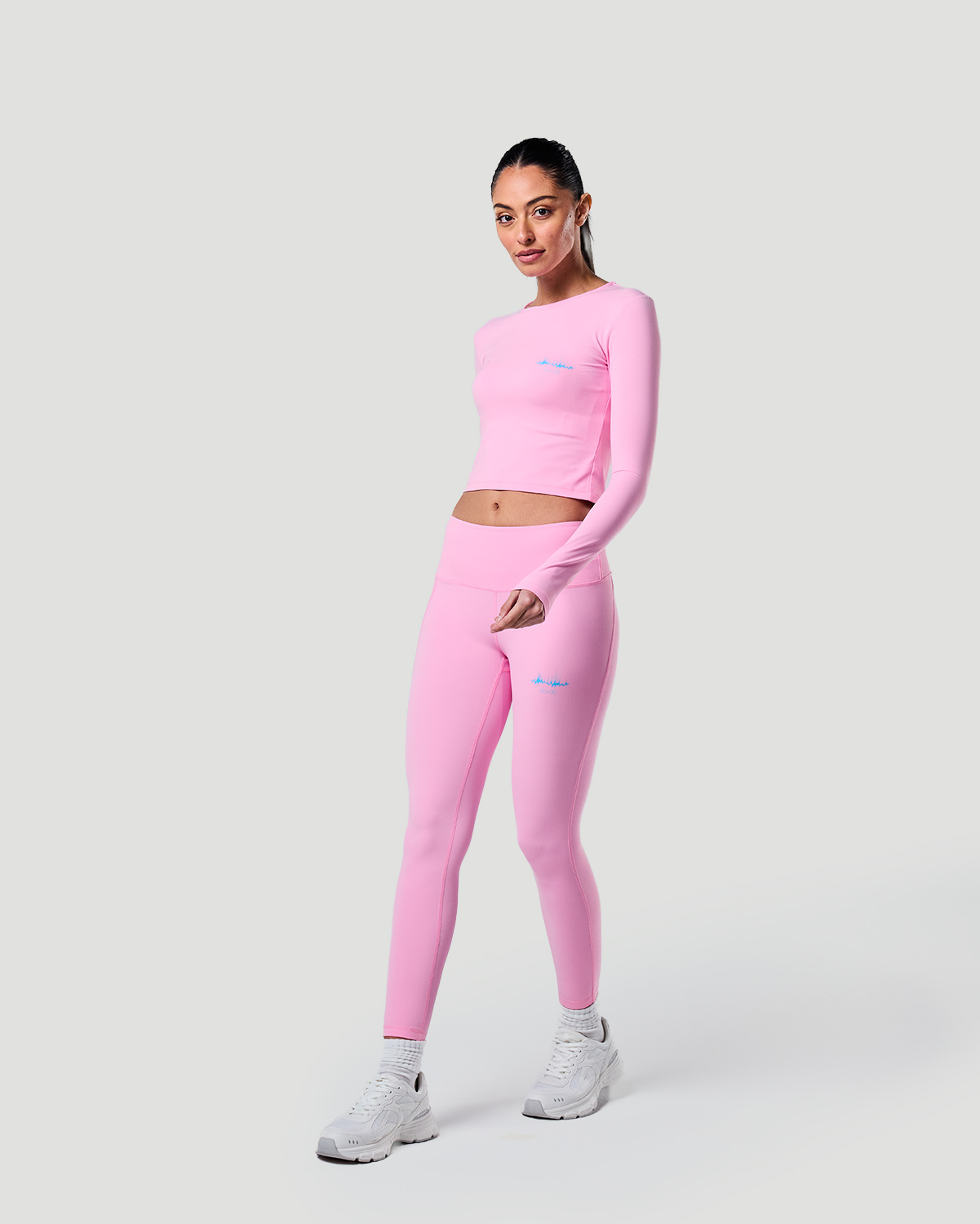 Long Sleeve Crop Top - Pink Frosting image number 0