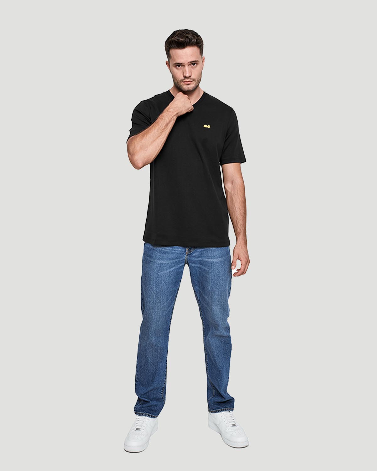 Men's V-neck T-shirt - Jet Black image number 0