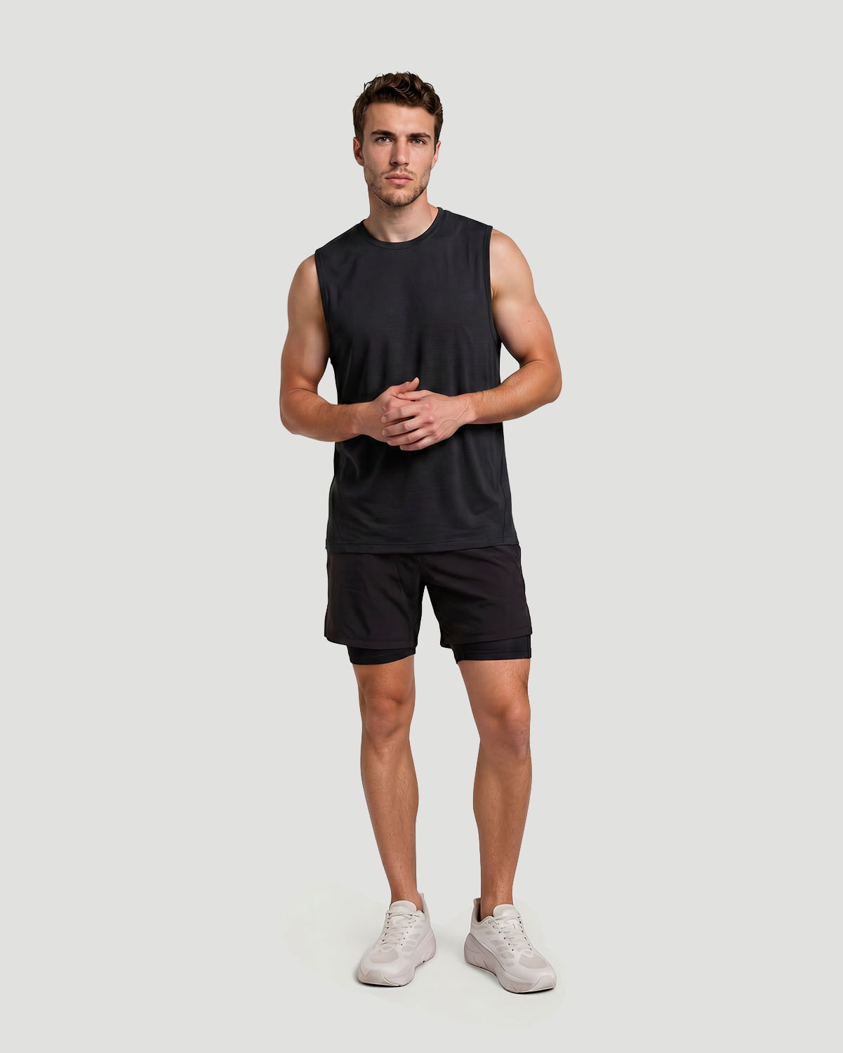 Men's Sleeveless T-Shirt - Jet Black image number 3