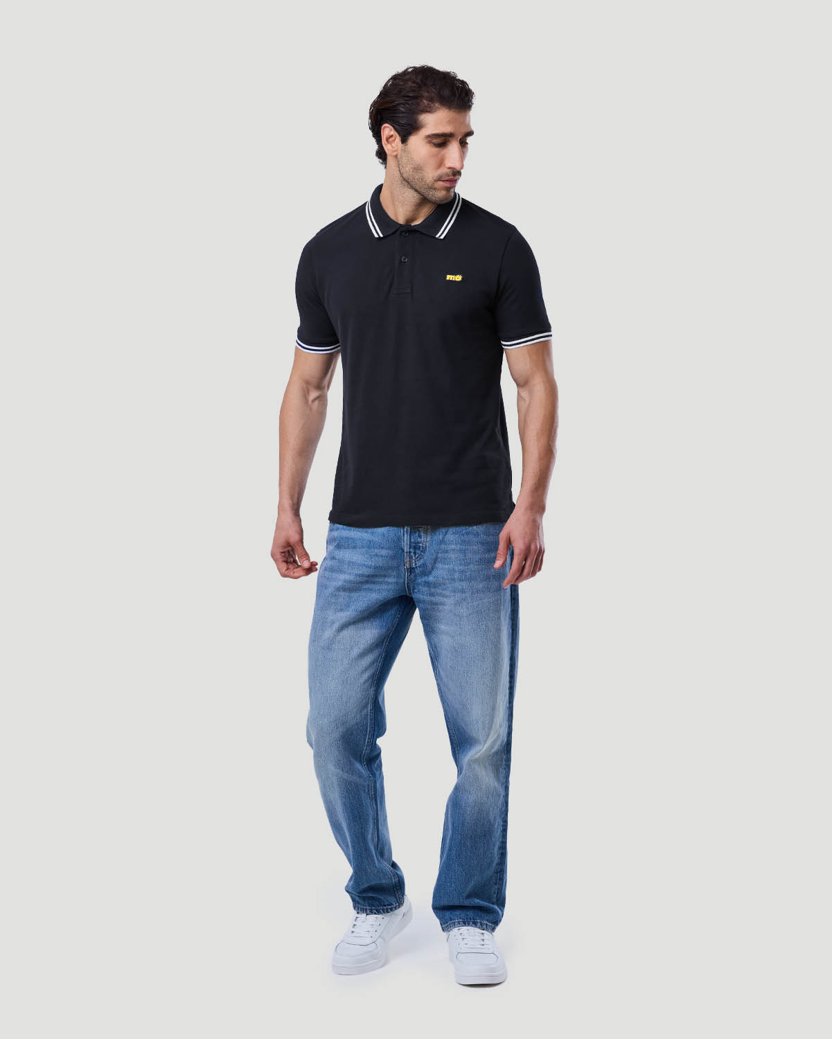 Men's Tipping Polo - Jet Black image number 1