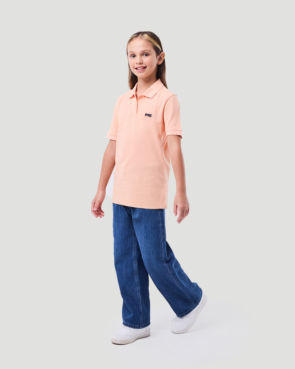 Girl's Polo T-shirt - Papaya Punch image number 0