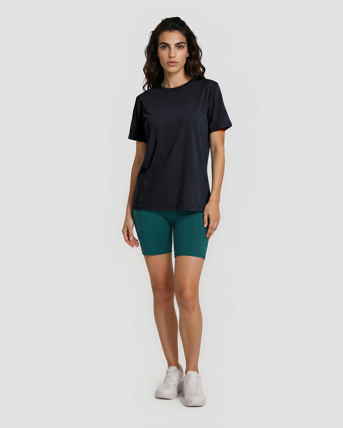 Women's Crew Neck T-Shirt - Jet Black image number 2