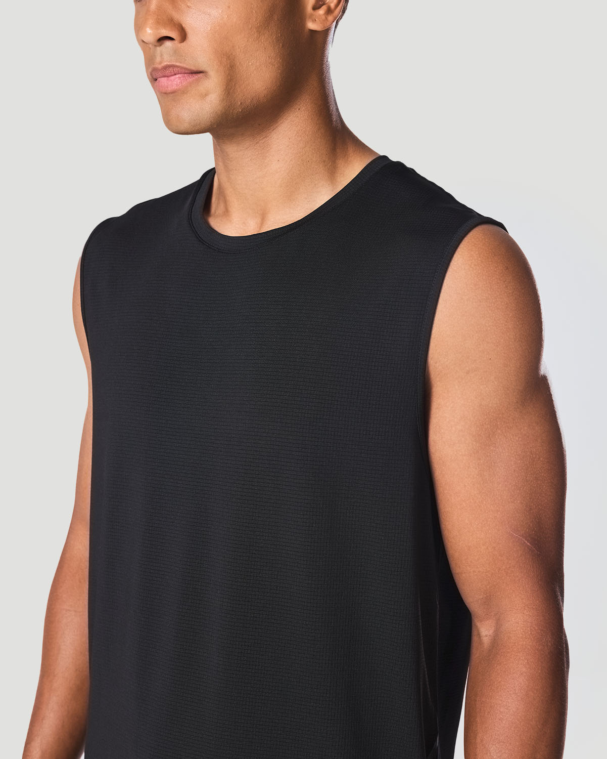 Men's Sleeveless T-Shirt - Jet Black image number 3