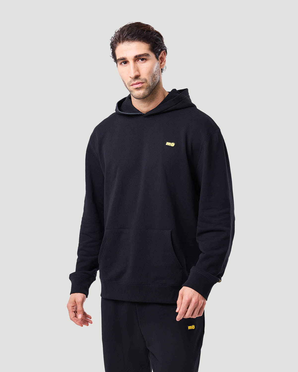 Men's Hoodie - Jet Black image number 2