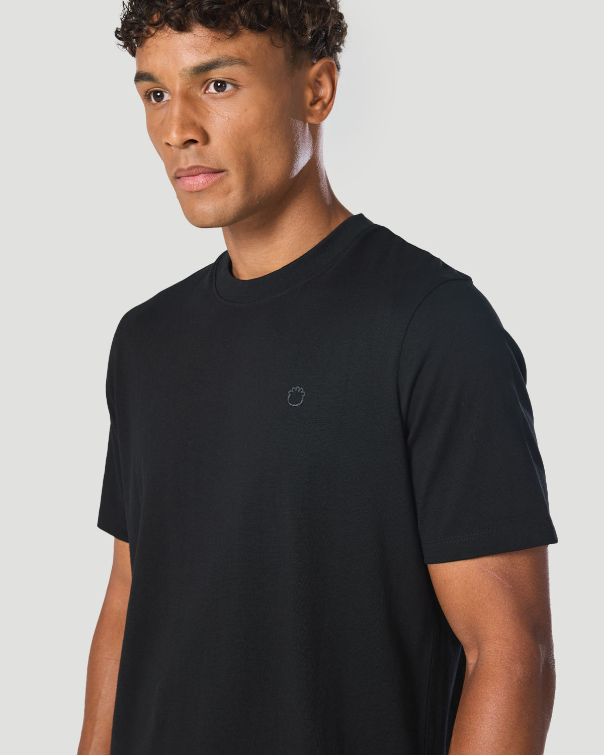 Men's Crew neck T-Shirt - Jet Black image number 2