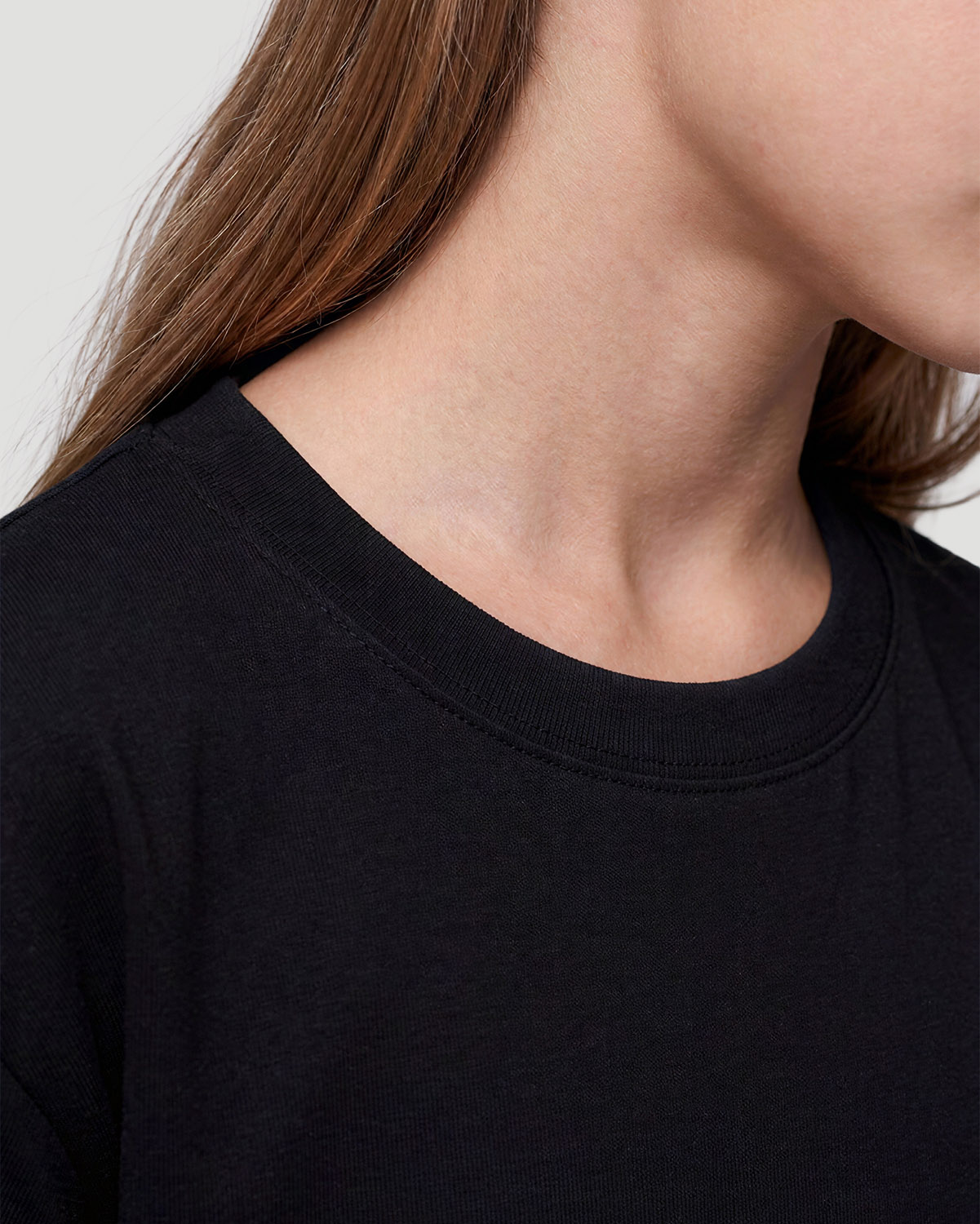 Girls Crew neck T-shirt - Jet Black image number 5
