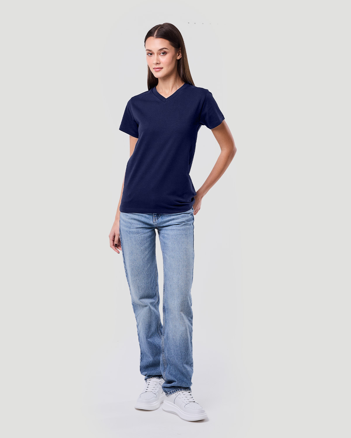 Women's Core V-neck T-shirt - Medieval Blue image number 1