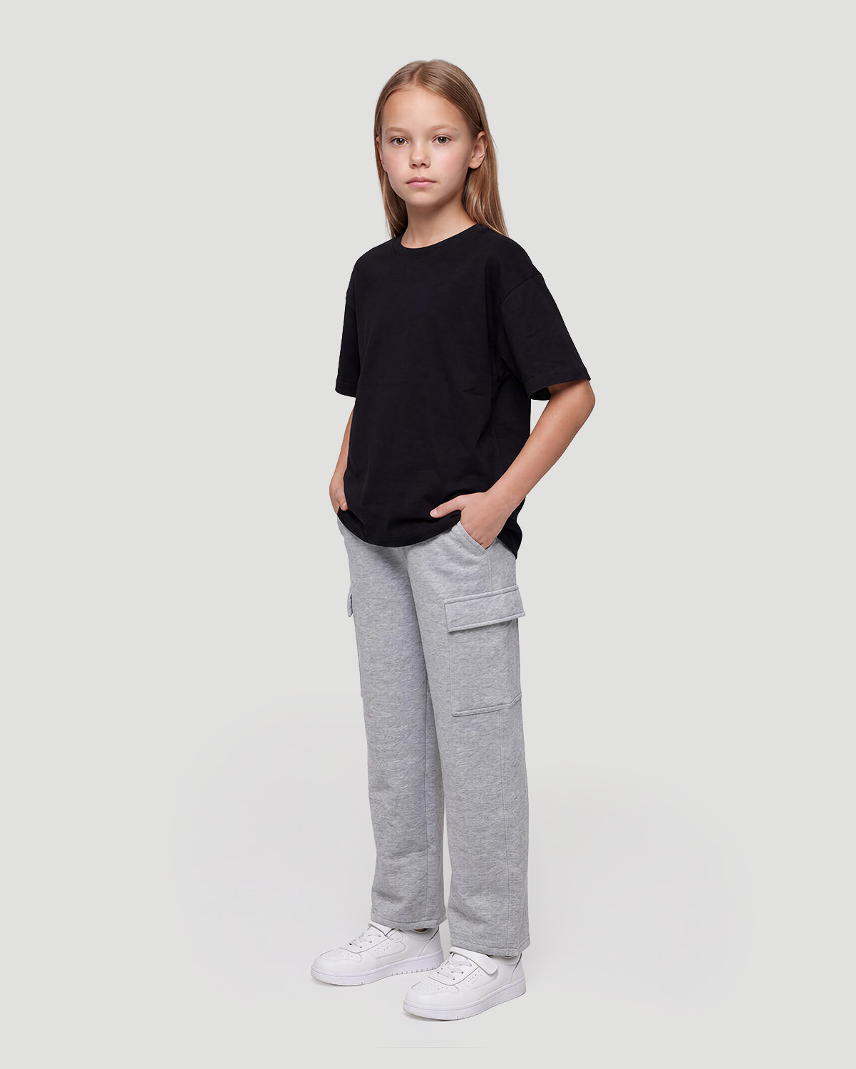 Girls Crew neck T-shirt - Jet Black image number 2