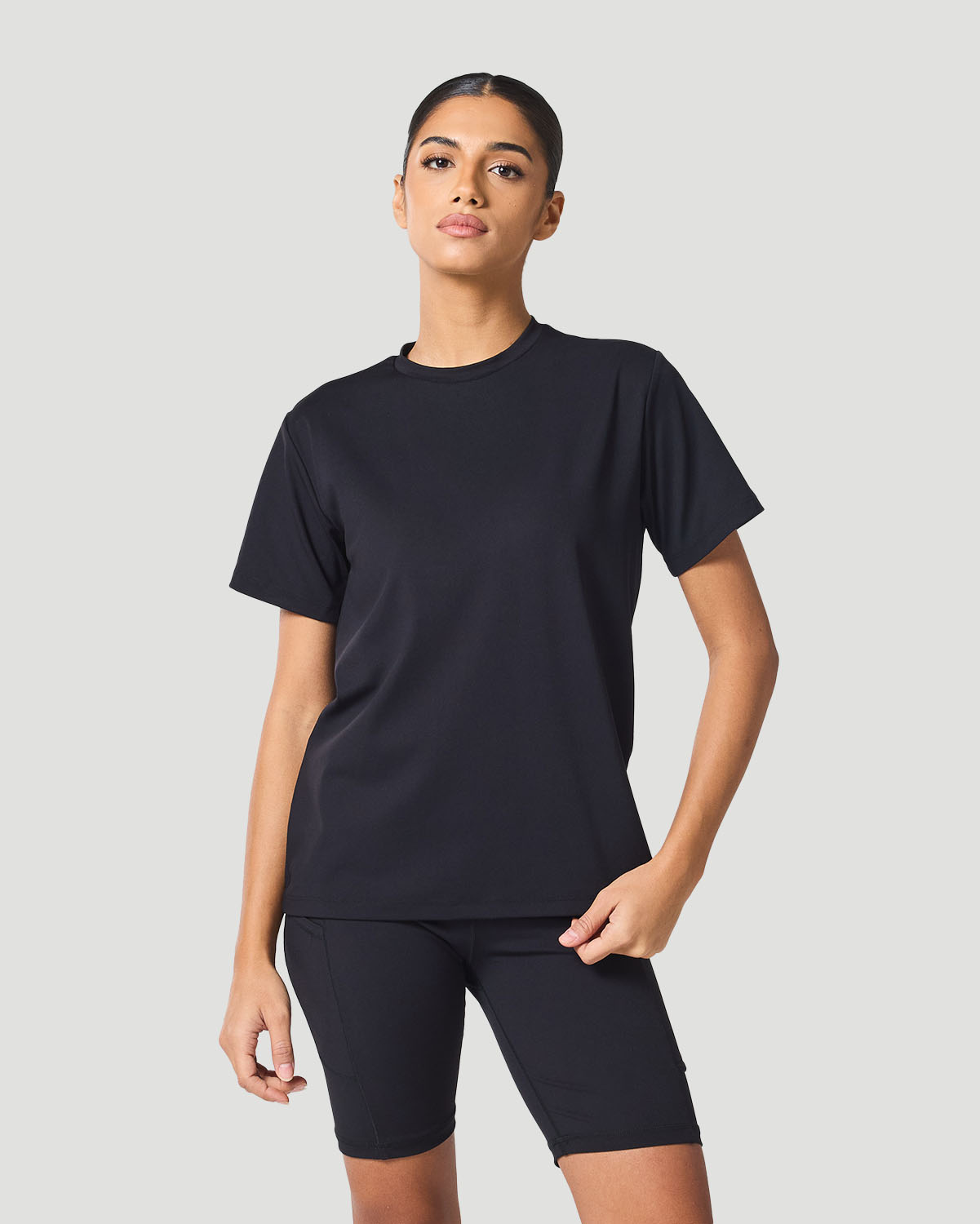 Women's Crew Neck T-Shirt - Jet Black image number 0