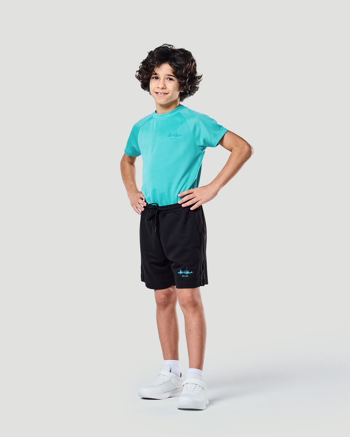 Boys Active Shorts - Jet Black image number 1