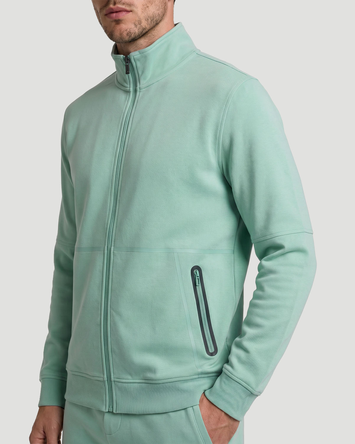 Men's Track Jacket - Iceberg Green image number 4