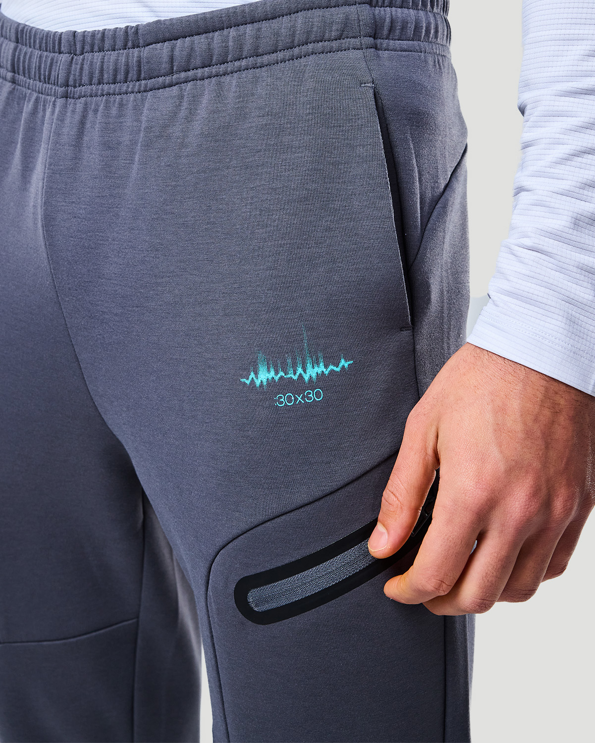 Sporty Jogger Pants - Castor Grey image number 3