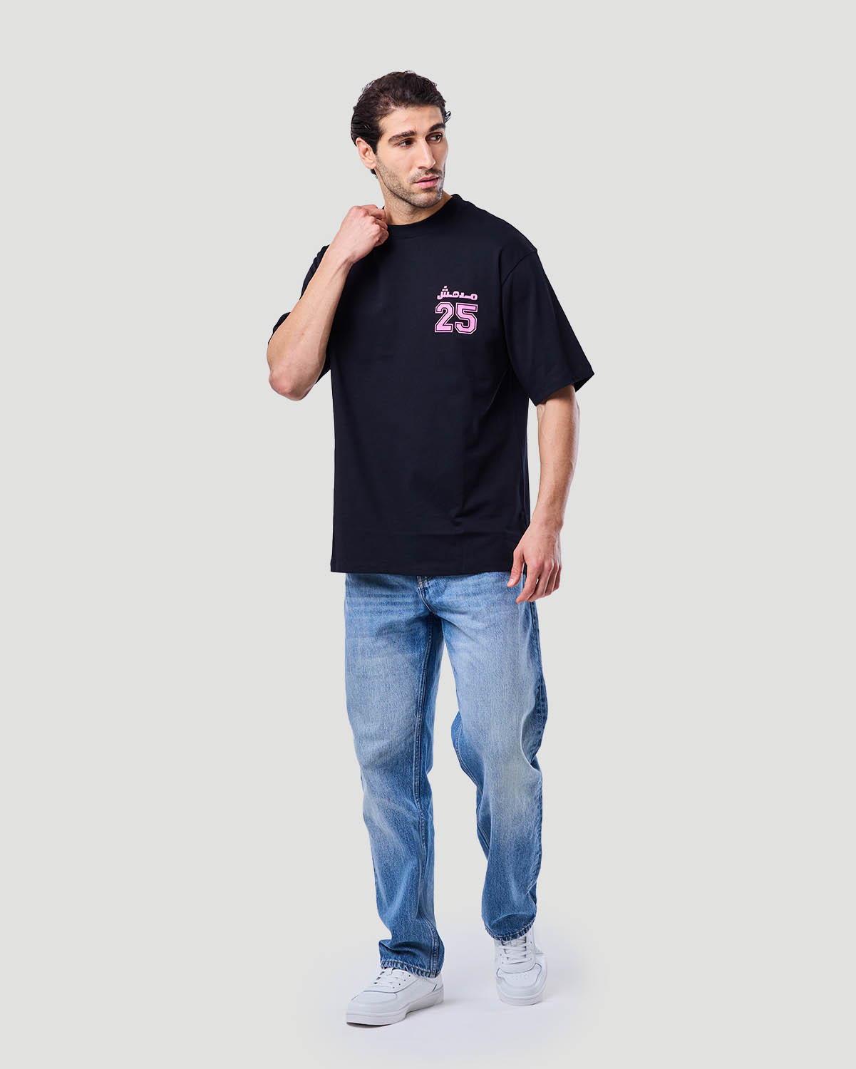 Men's Graphic T-shirt - Jet Black image number 1