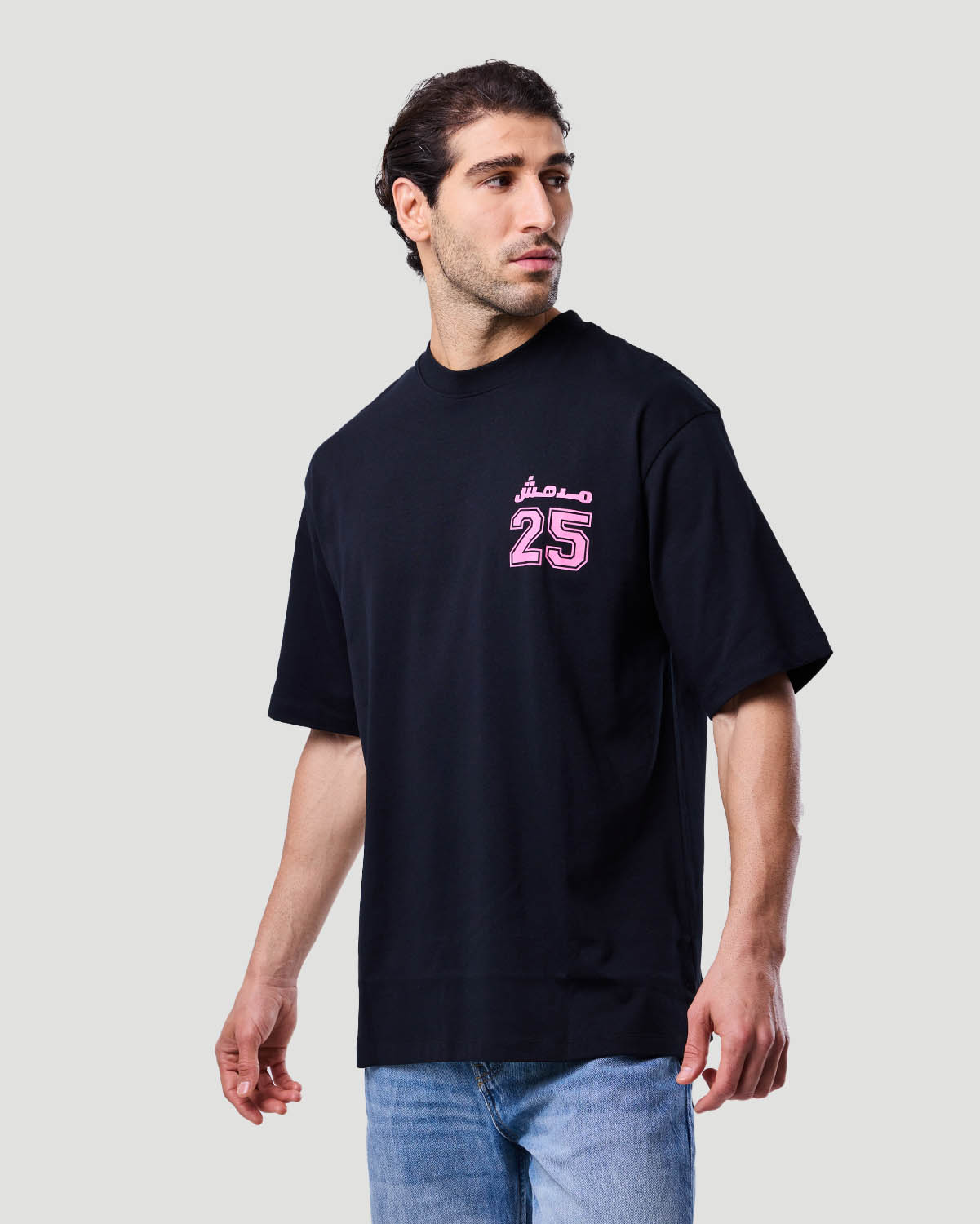 Men's Graphic T-shirt - Jet Black image number 3