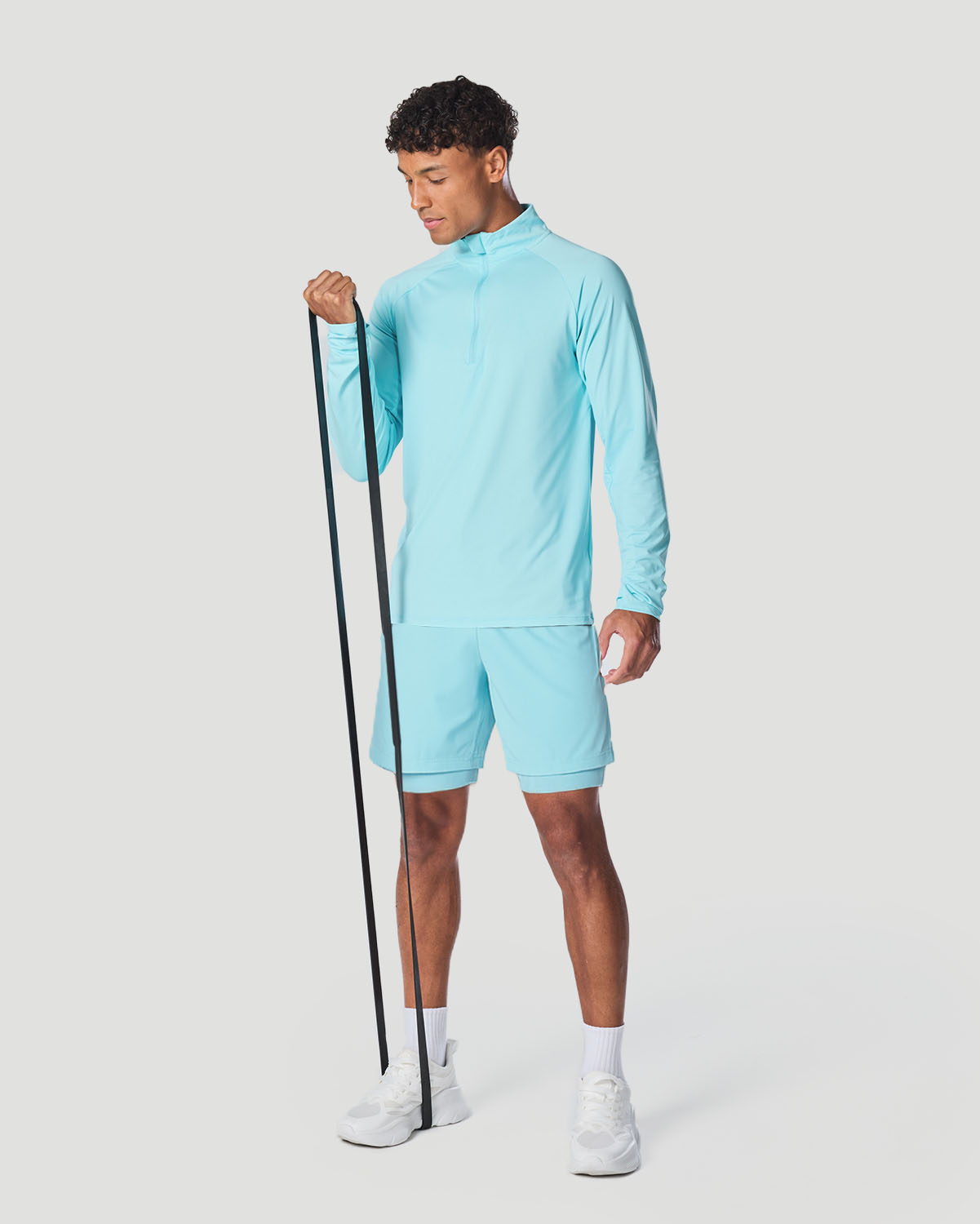 Men's Half-Zip Long Sleeve T-Shirt - Atomizer image number 5