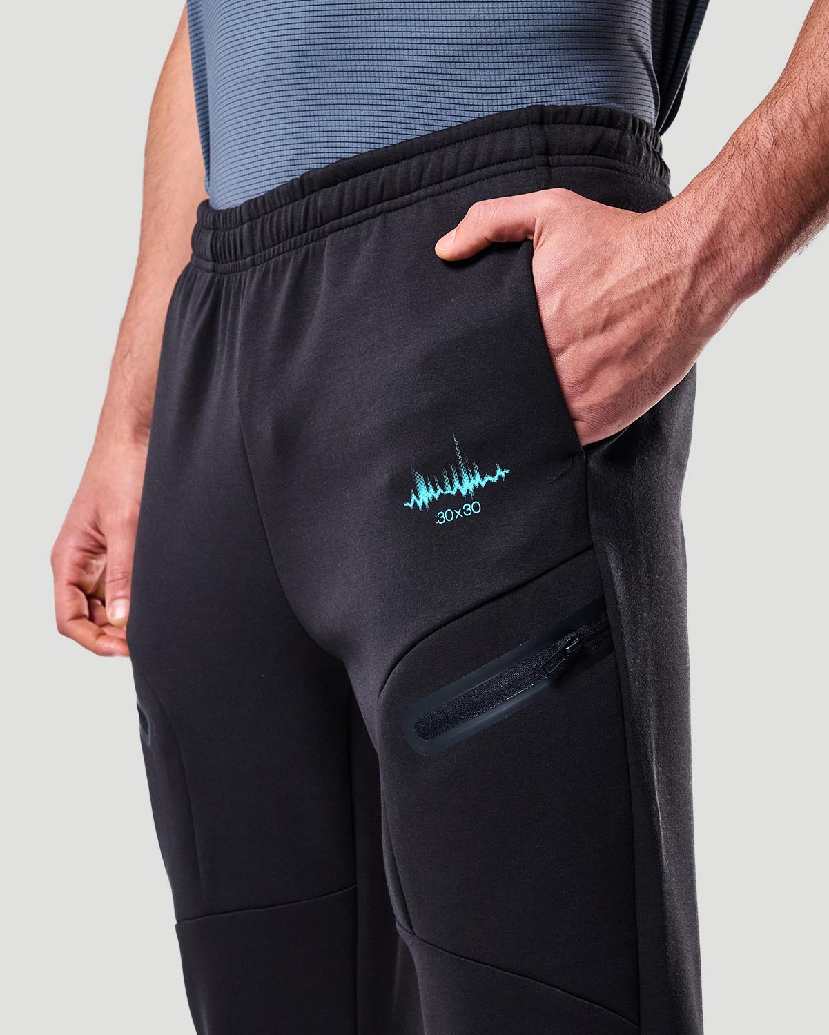 Sporty Jogger Pants - Jet Black image number 2